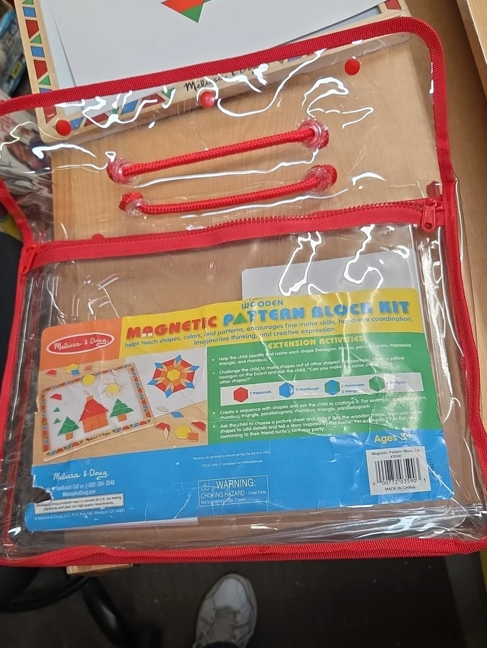 Melissa & Doug Wooden Magnetic‎ Pattern Block Kit #3590